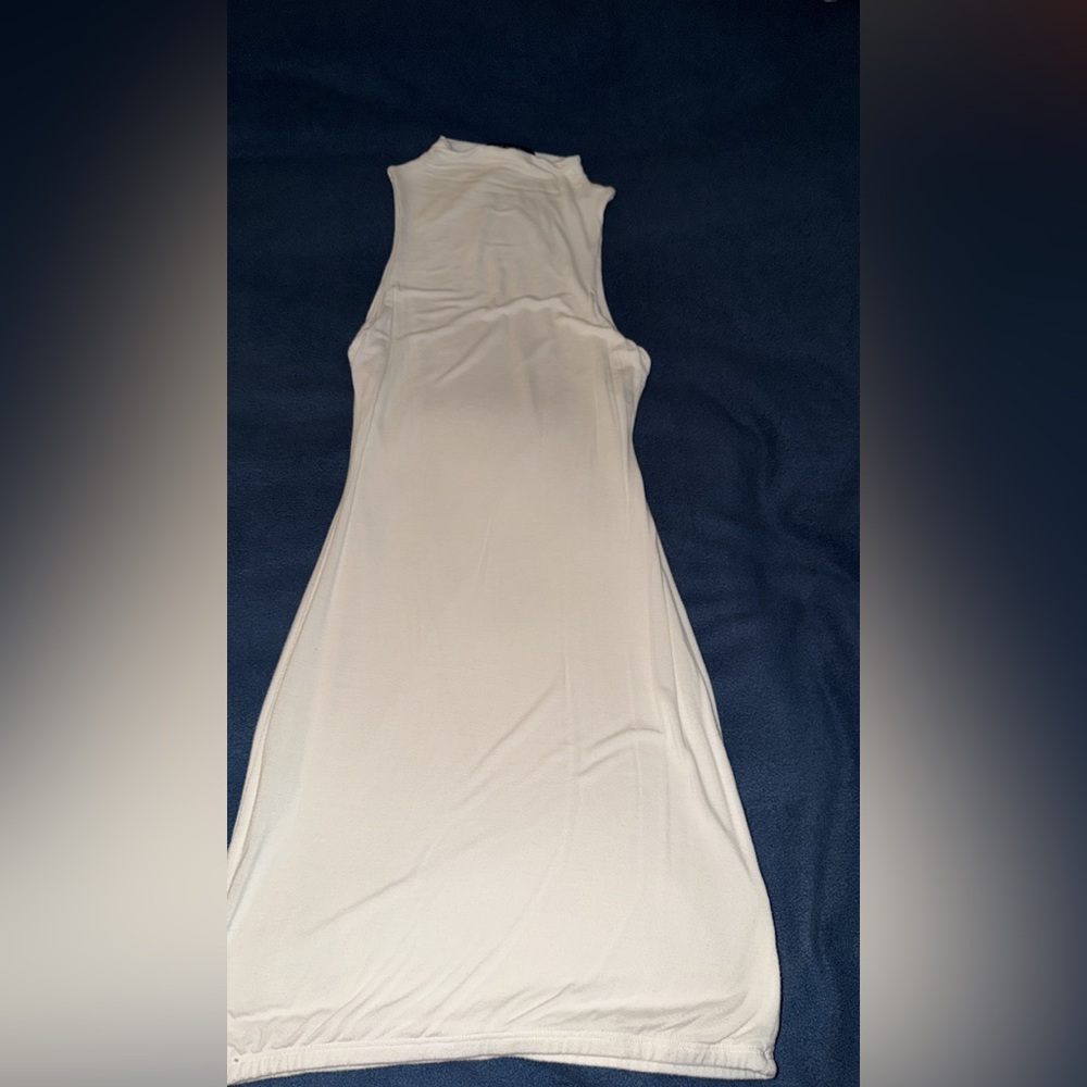 naked wardrobe Cream Sleeveless Maxi Dress